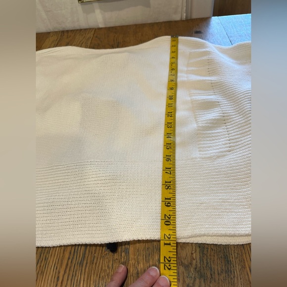 FRENCH CONNECTION – Navy Knit Top with Black Ribbon Ties – Estimated Size XL/XXL - Picture 10 of 11